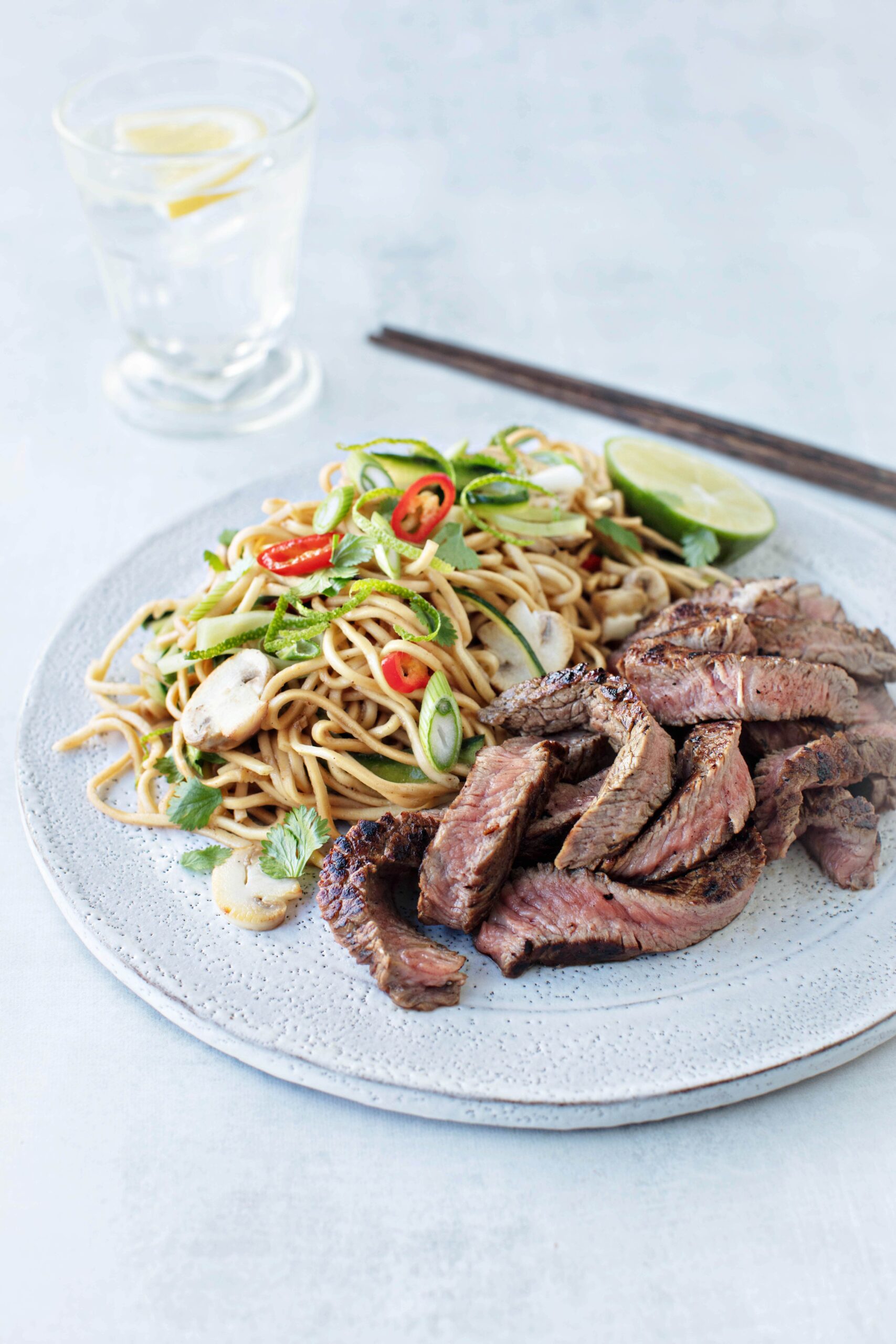 Asian Flavoured Beef with Noodle Salad