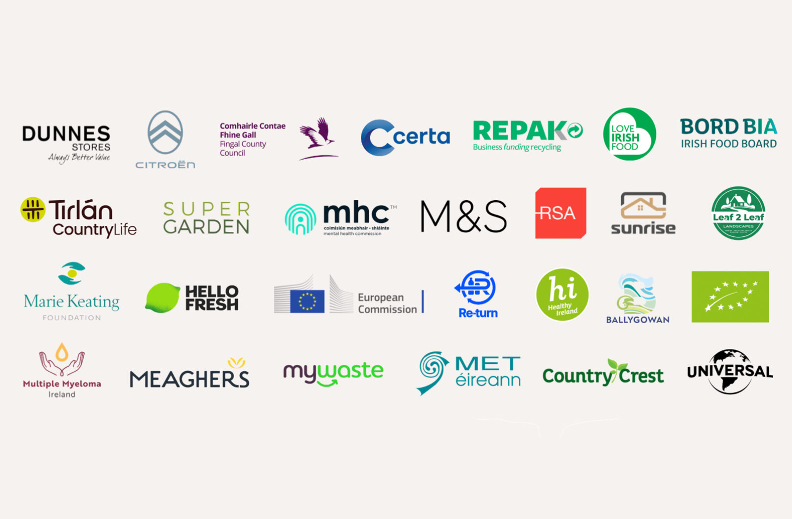 Bord Bia Bloom 2026 sponsor logos